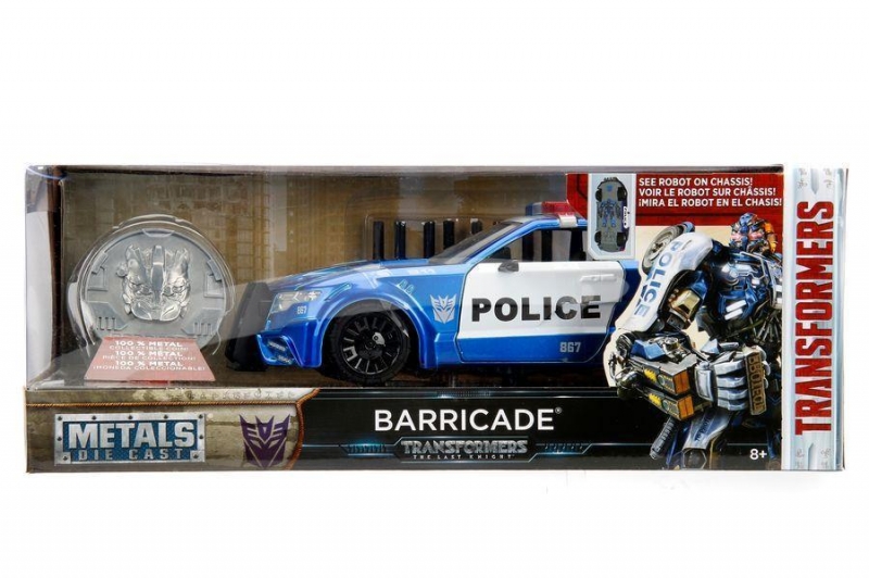 Transformers Last Knight 1:24 Vehicle with Coll. Coin Case Barricade with Coin