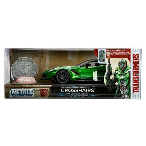 Transformers Last Knight 1:24 Vehicle with Coll. Coin Case Crosshairs (Chevy Corvette Stingray)