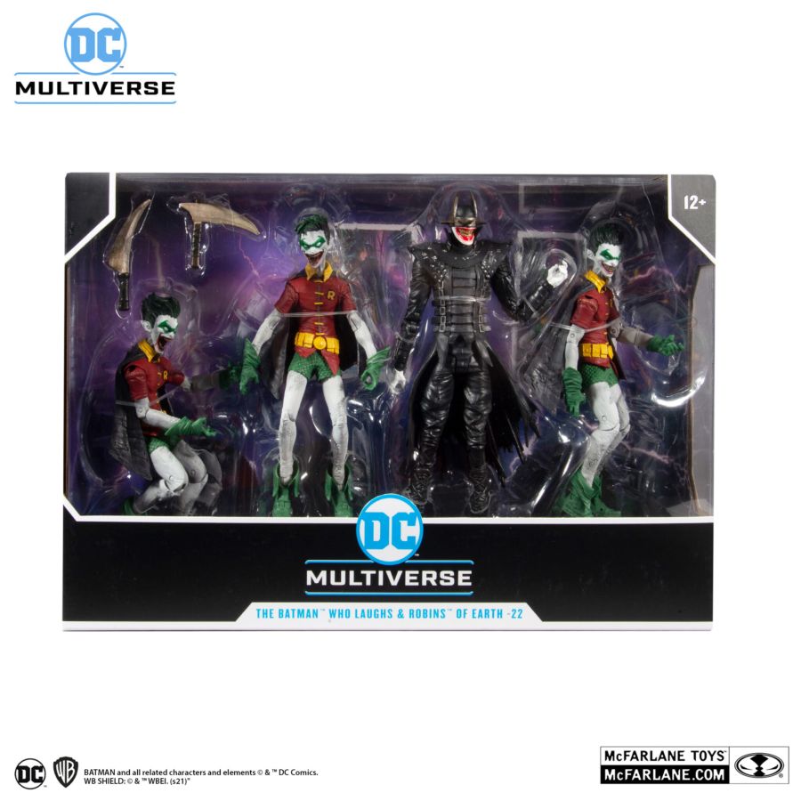 DC Multiverse Batman Who Laughs & Robins of Earth 22 Action Figure Set