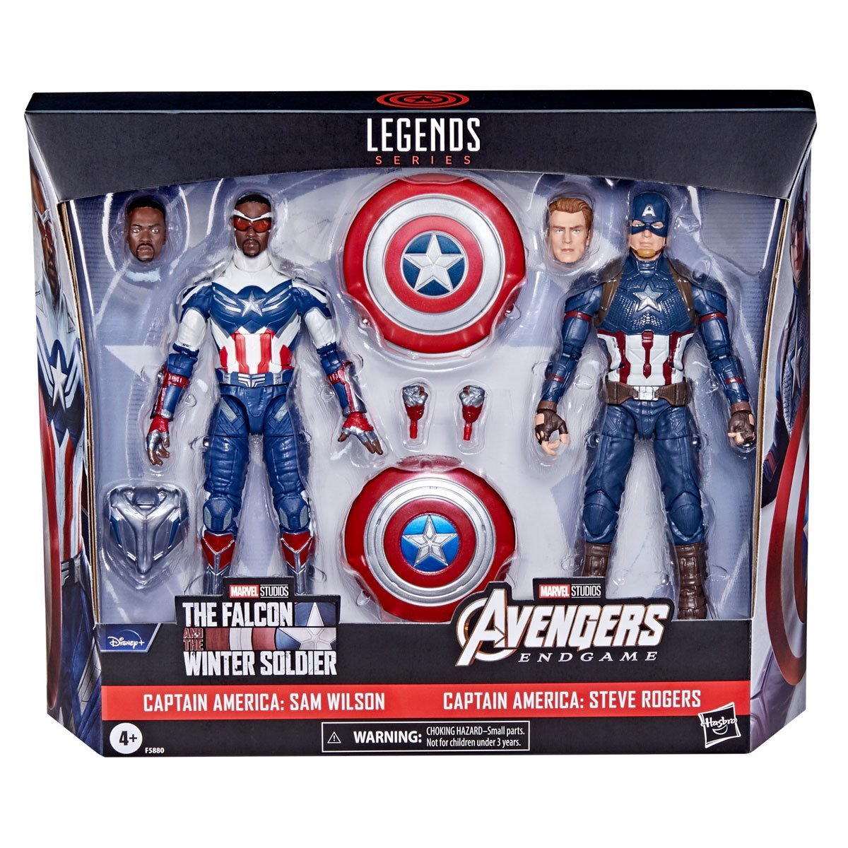 Avengers Marvel Legends 6-Inch Captain America 2-Pack Steve Rogers & Sam Wilson