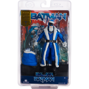 DC Multiverse Gold Label 7-Inch Action Figure with Comic Booke Batman - Bat Santa (Blue Variant)